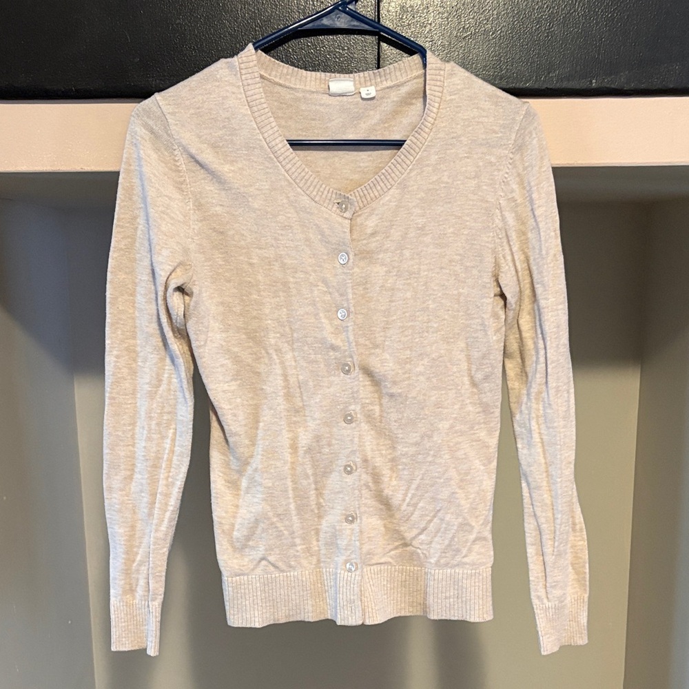 Women's Cream Cardigan Sweater